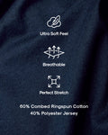 Maglietta girocollo classica blu navy