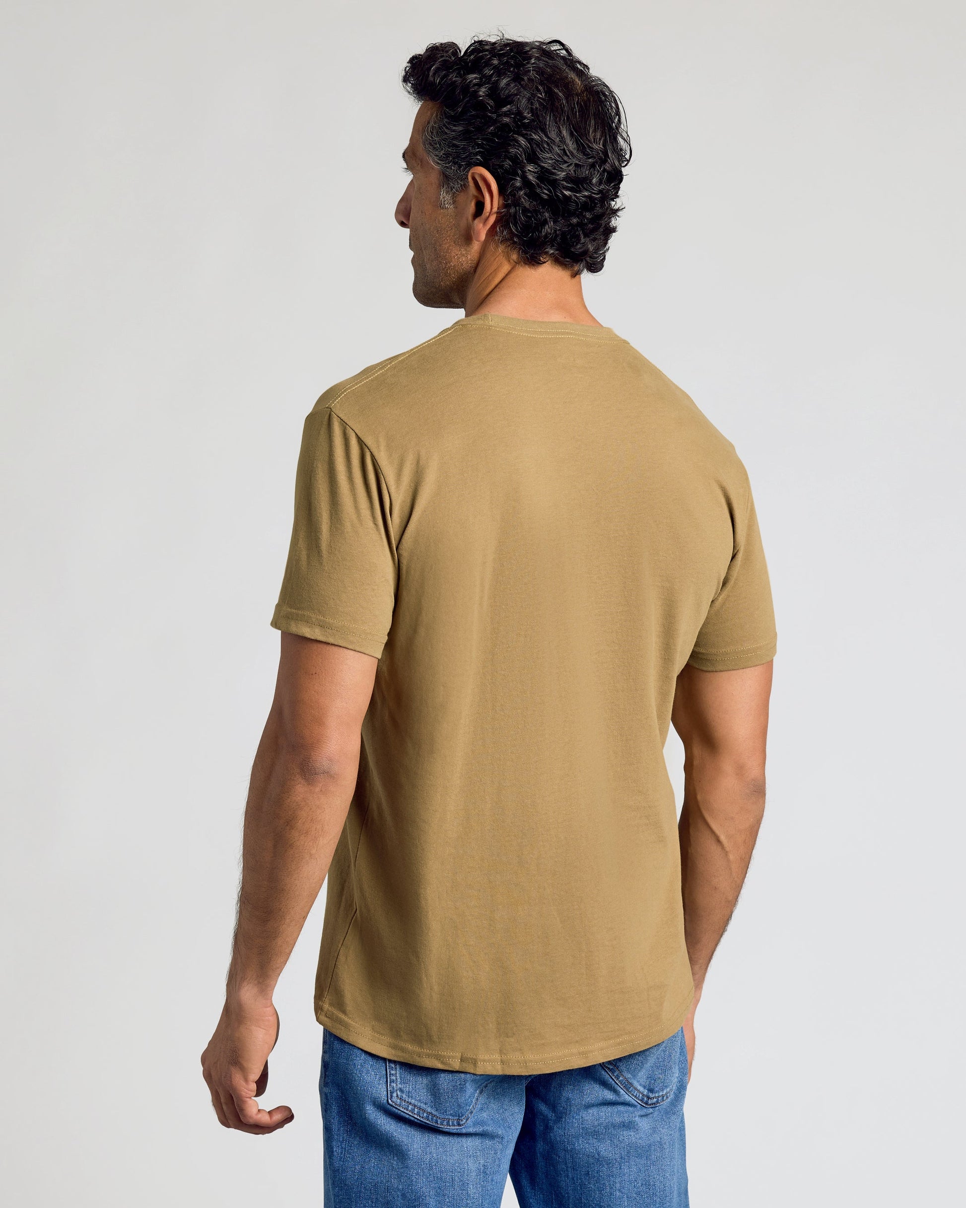 Maglietta girocollo classica tan