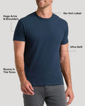 Maglietta girocollo classica blu navy