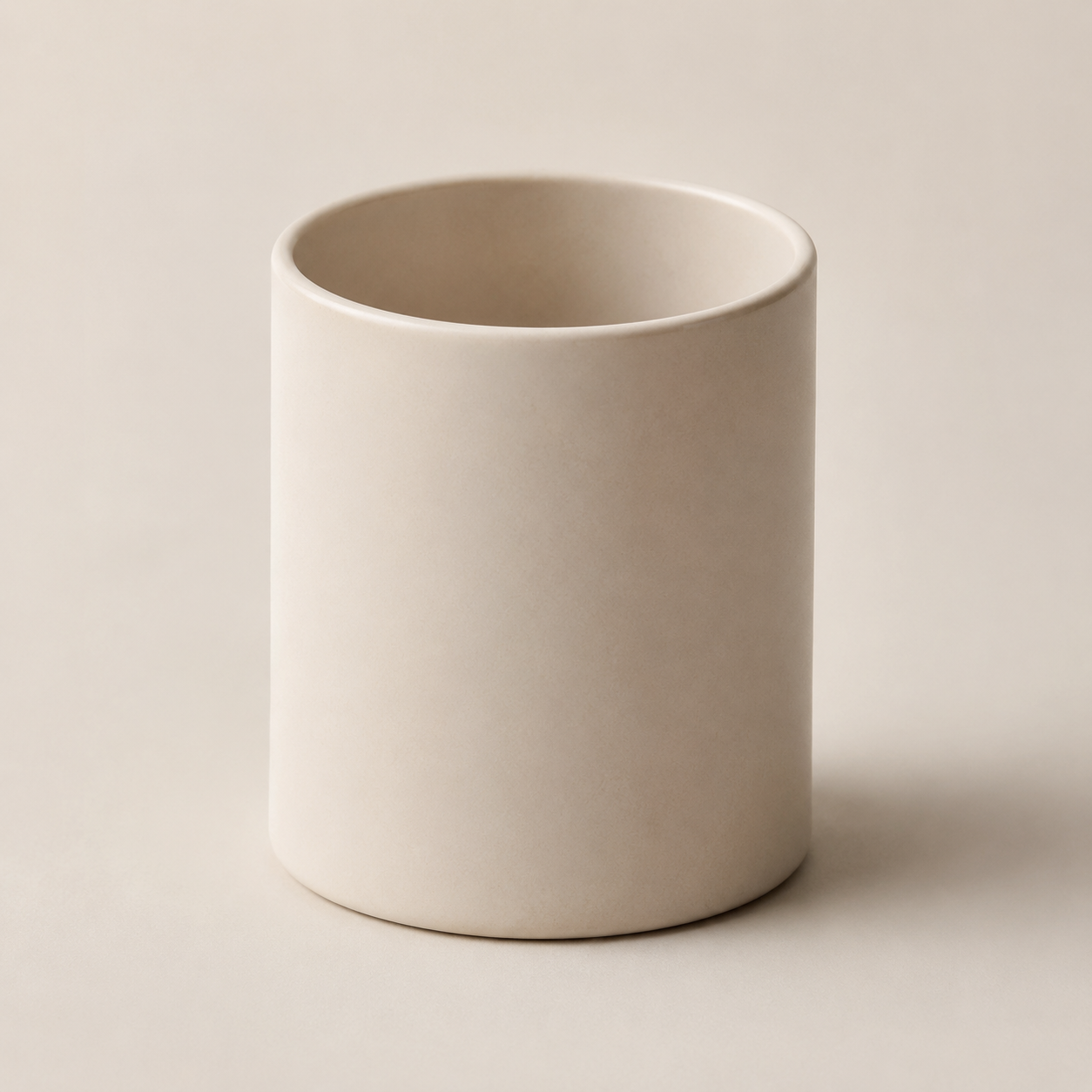 Portapenne in ceramica opaca color avorio