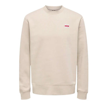Felpa Uomo Senza Cappuccio Only & Sons Onsdawson Bianca